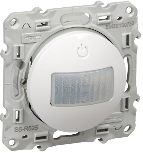 Датчик движения без рамки Schneider Electric Odace трехпроводной белый картинка